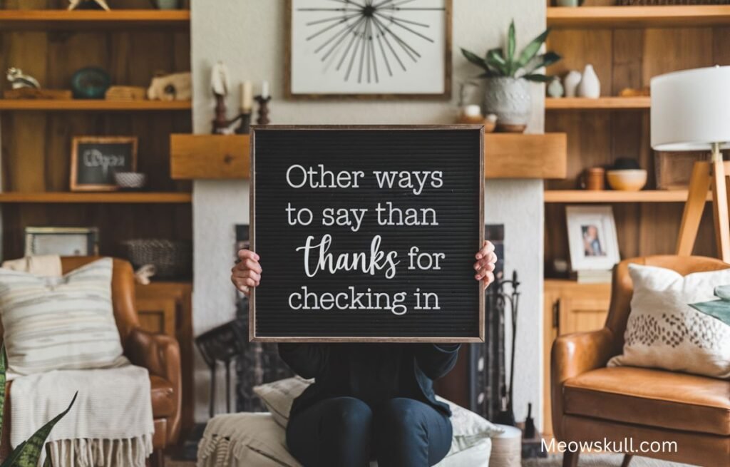 Other Ways To Say Thanks for Checking In