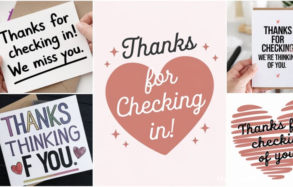 Other Ways To Say Thanks for Checking In