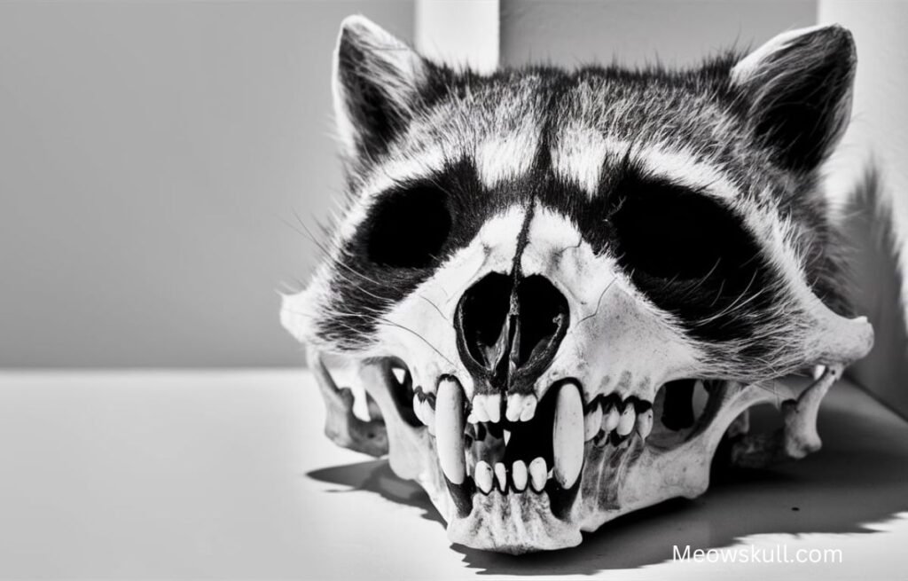 raccoon skull